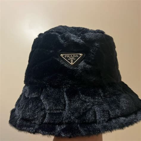 prada fluffy hat|Plum Velvet Bucket Hat .